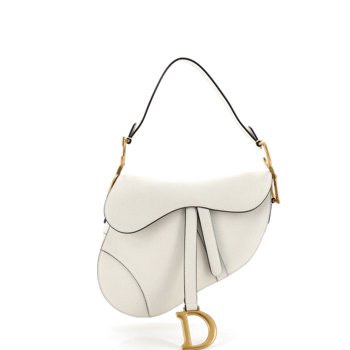Christian Dior Saddle Handbag Leather Medium