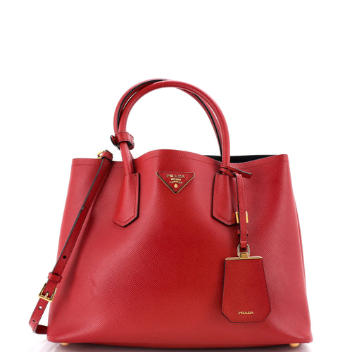 PRADA Cuir Double Tote Saffiano Leather Medium