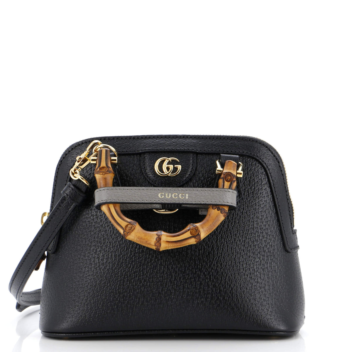 Gucci GUCCI Diana NM Bamboo Dome Top Handle Bag Leather Mini