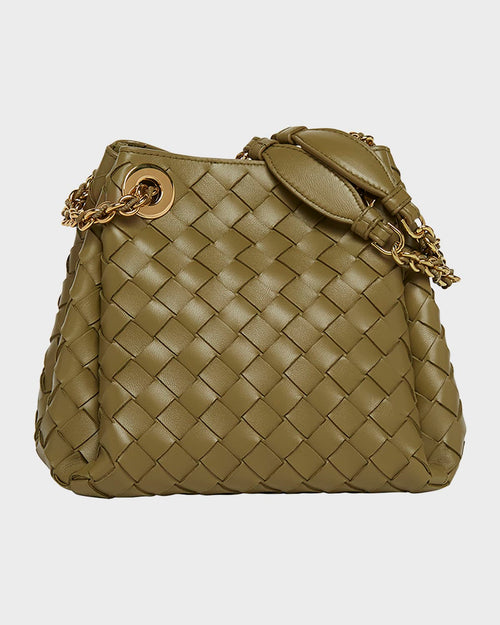 Small Parachute Leather Shoulder Bag