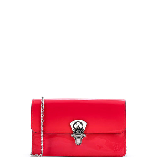 Cherrywood Chain Wallet Vernis with Monogram Canvas