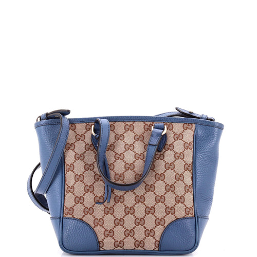 GUCCI Bree Convertible Tote GG Canvas with Leather Small