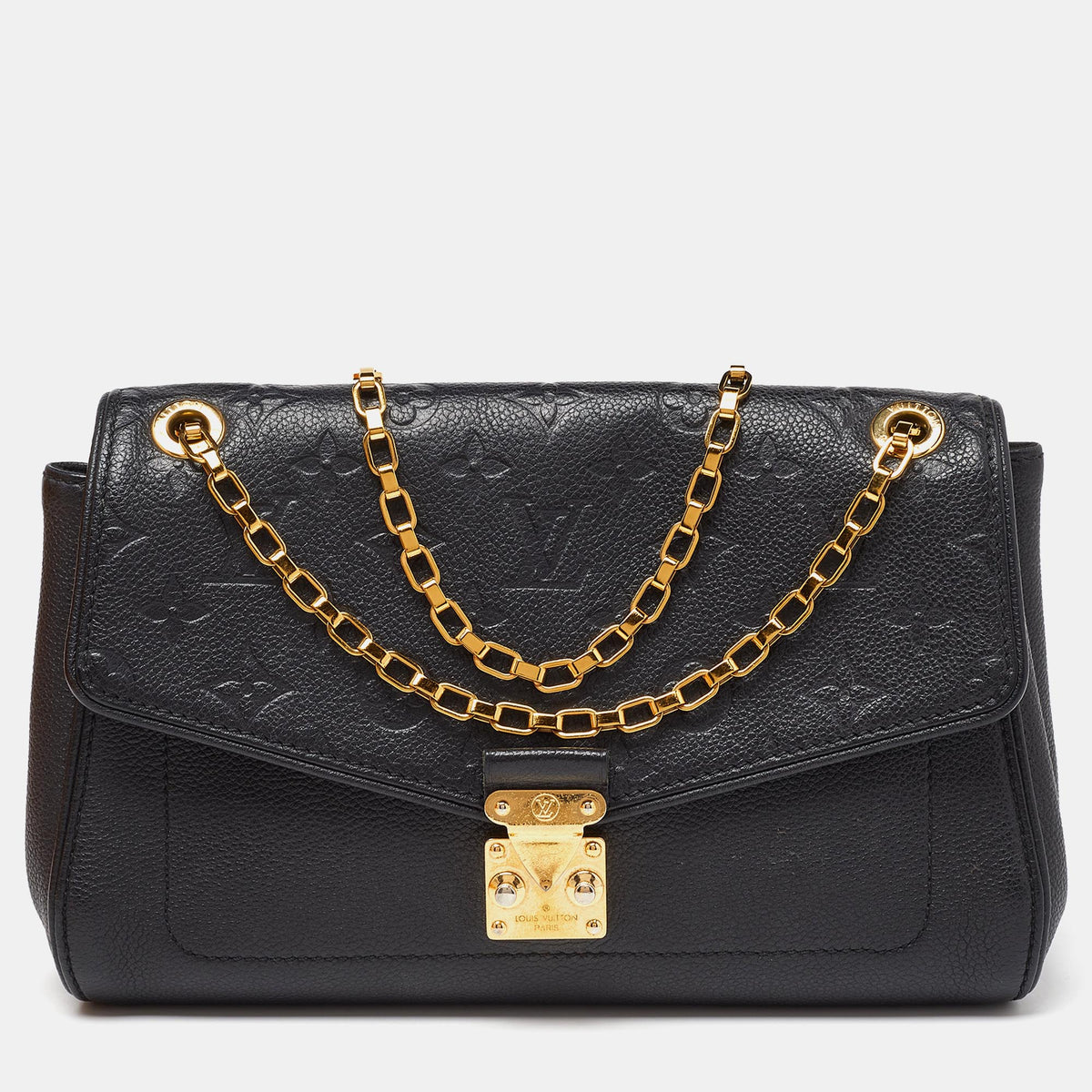 Louis Vuitton Black Monogram Empreinte Leather Saint Germain PM Bag