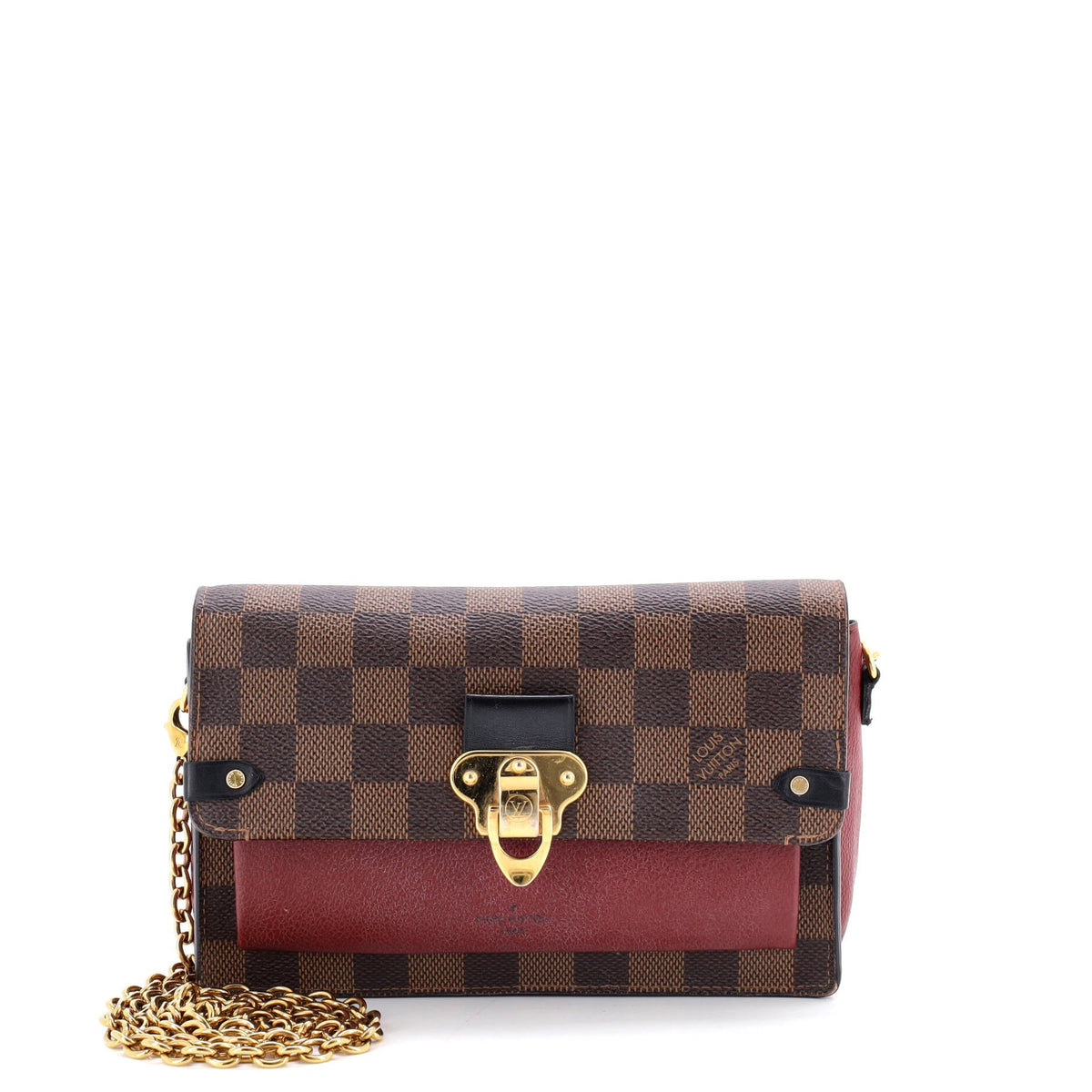 Louis Vuitton Vavin Chain Wallet NM Damier with Leather