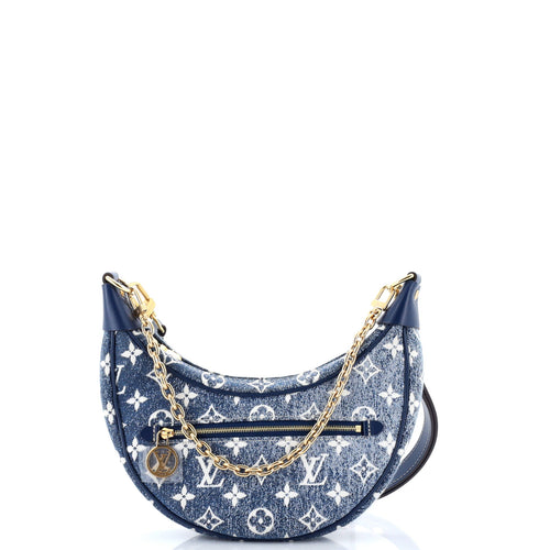 Loop Handbag Monogram Jacquard Denim