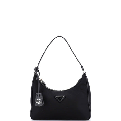 PRADA Re-Edition 2005 Hobo Tessuto with Saffiano Leather Mini