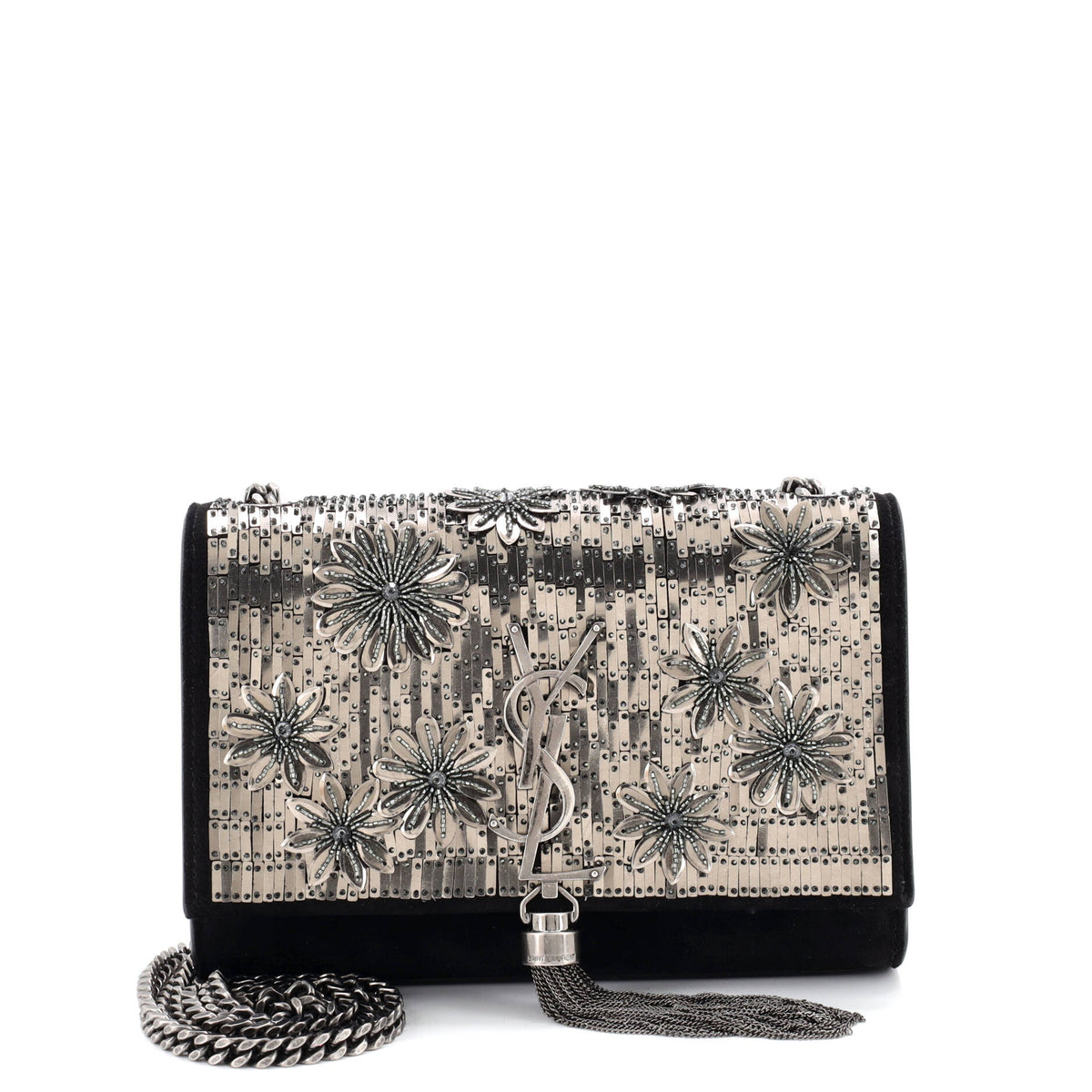 Saint Laurent Classic Monogram Crossbody Bag Embellished Leather Small