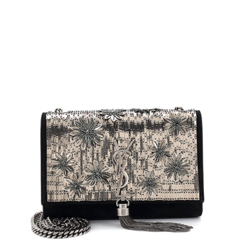 Classic Monogram Crossbody Bag Embellished Leather Small