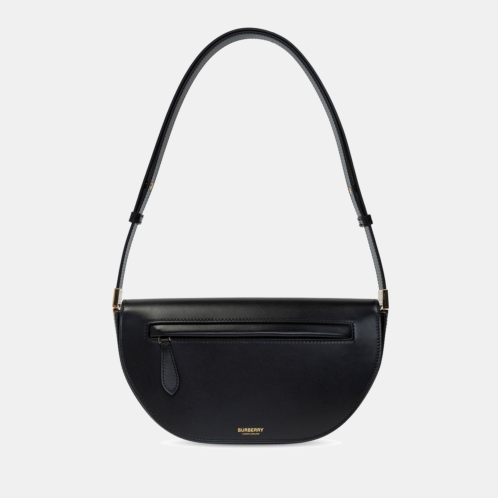 Burberry Black Leather Small Olympia Shoulder Bag