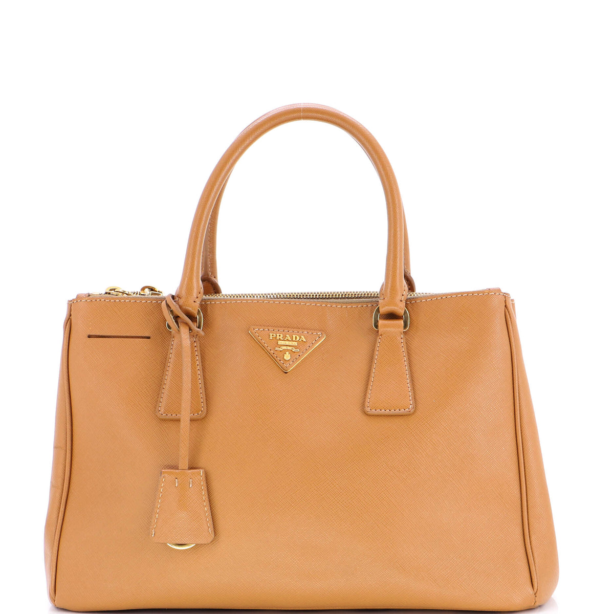 Prada PRADA Double Zip Lux Tote Saffiano Leather Small
