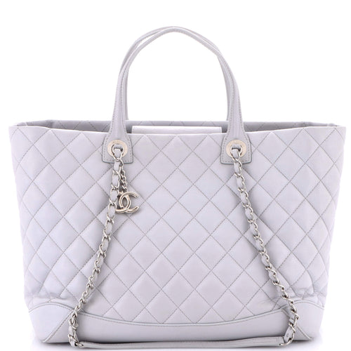 CHANEL Easy Shopping Tote Quilted Calfskin Large