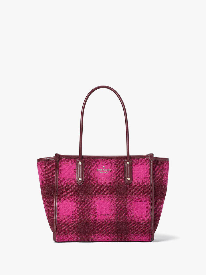 Kate Spade Au Ella Check Fabric Tote