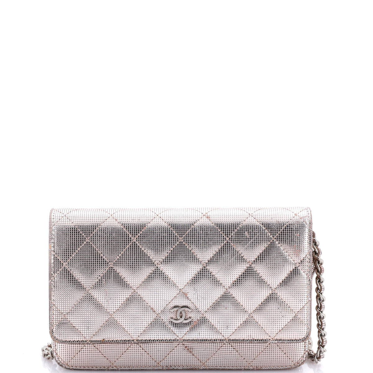 Chanel CHANEL Wallet on Chain Pixel Effect Quilted Calfskin