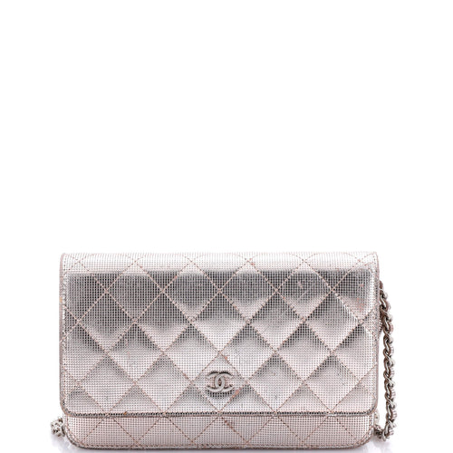 CHANEL Wallet on Chain Pixel Effect Quilted Calfskin