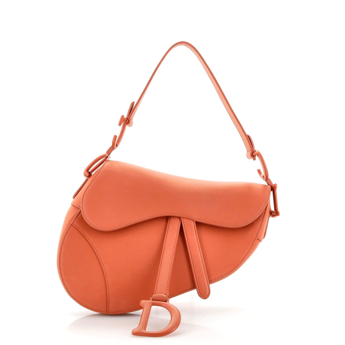 Christian Dior Ultra Matte Saddle Handbag Leather Medium