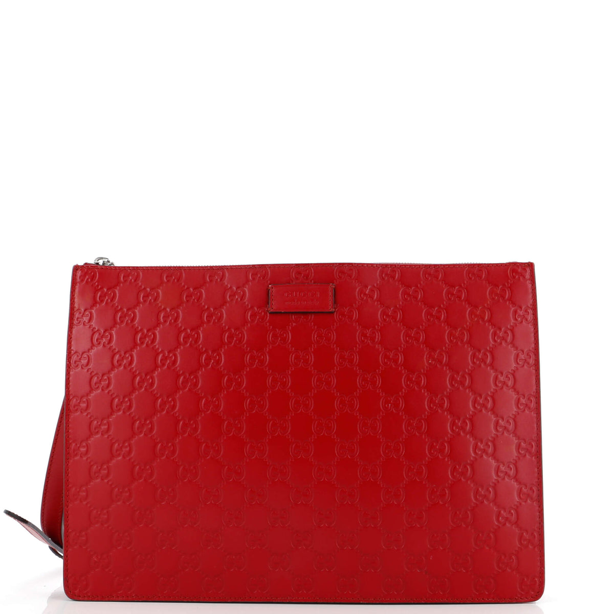 Gucci GUCCI Zip Messenger Bag Guccissima Leather Large