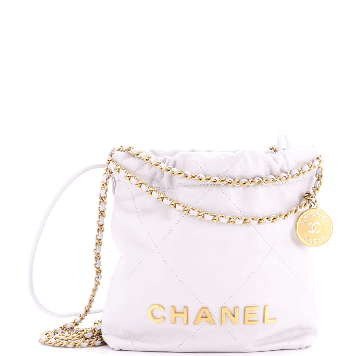 Chanel CHANEL 22 Chain Hobo Quilted Calfskin Mini