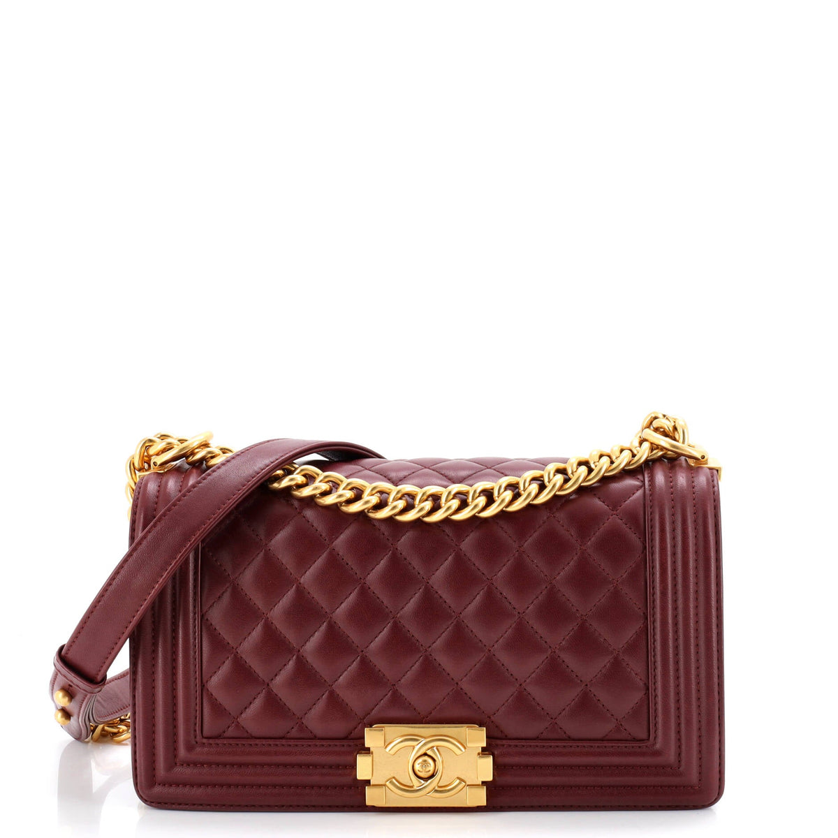 Chanel CHANEL Boy Flap Bag Quilted Lambskin Old Medium