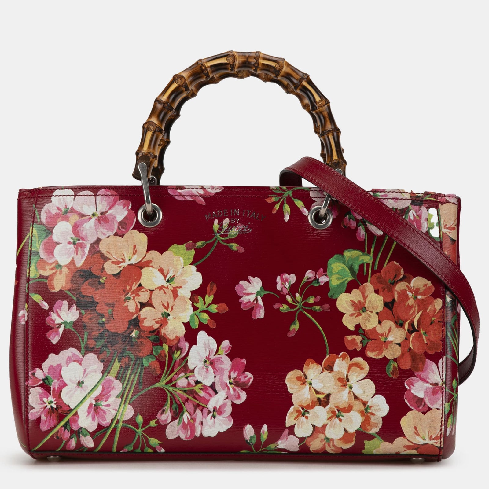 Gucci Mittelgroßer Shopper aus Bambus „Blooms“