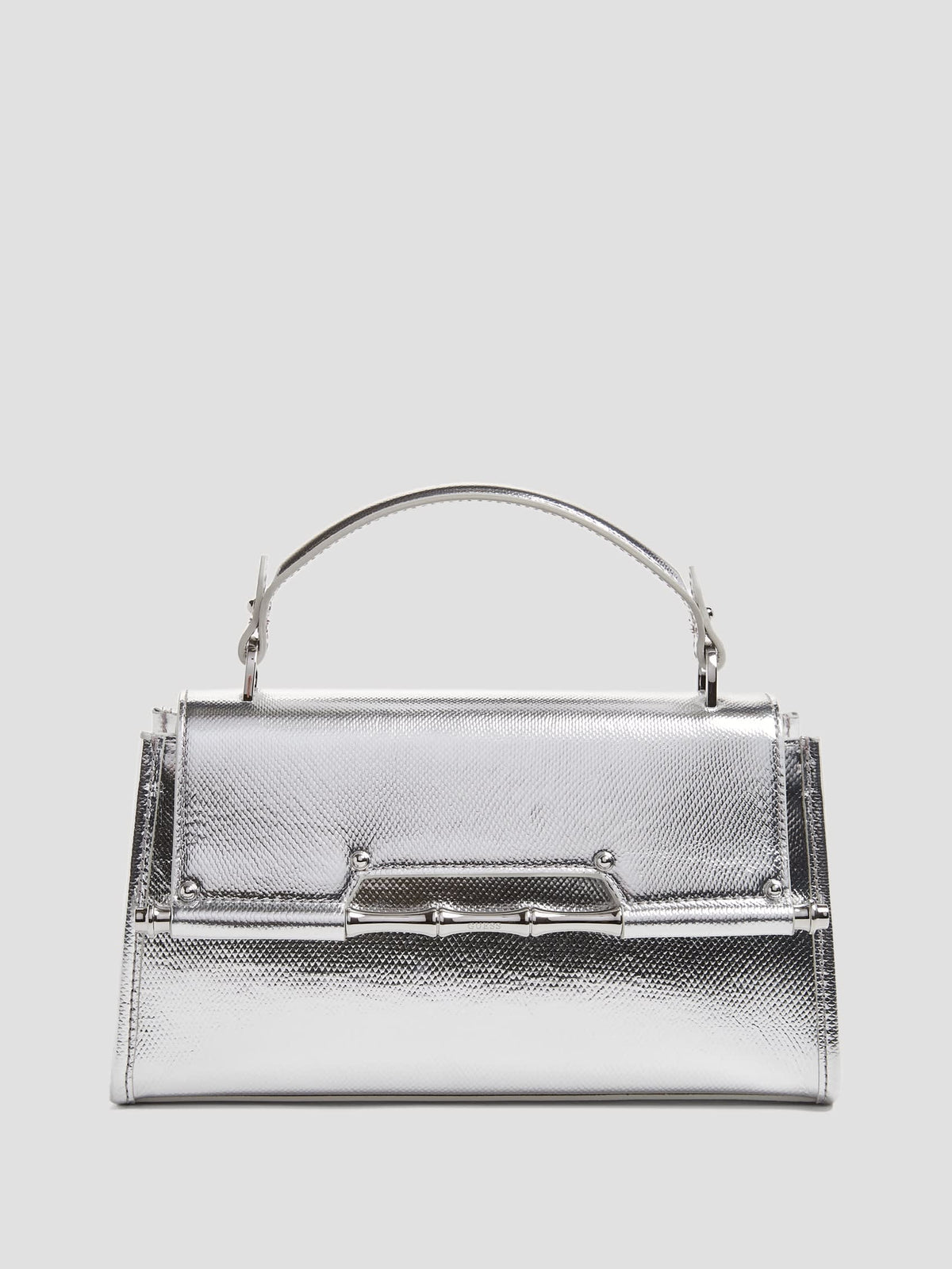 Guess Iris Metallic Leather Top Handle Bag