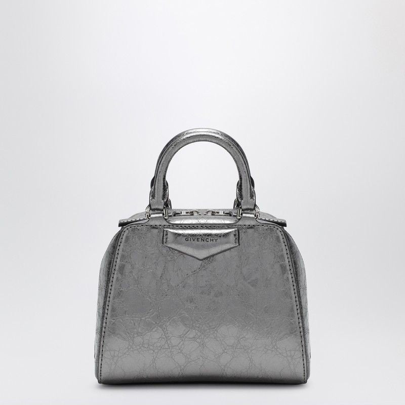 Givenchy Women's Antigona Cube Nano Leather Handbag in Silver | Size UNI | BB50ZUB1Q9