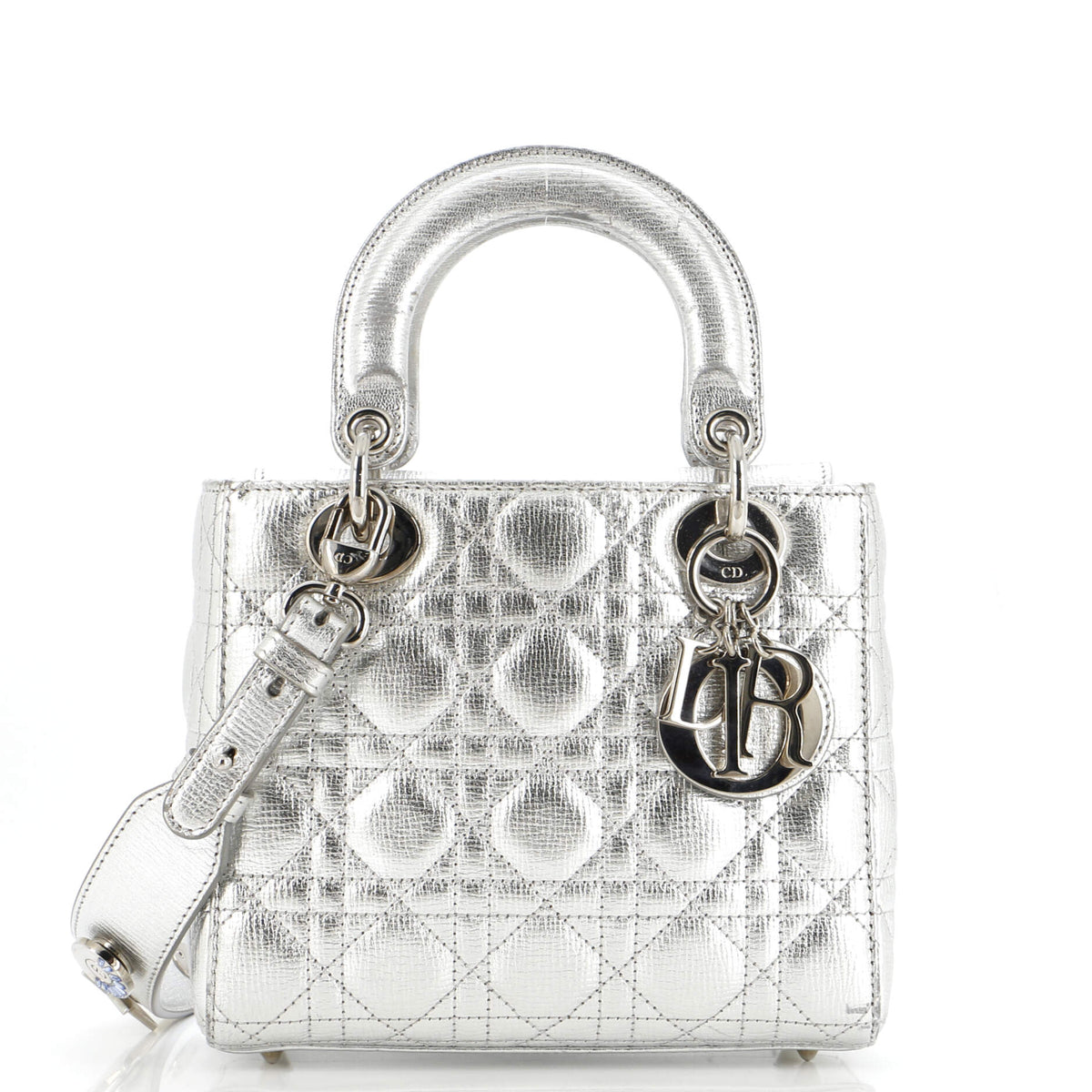 Christian Dior My ABCDior Lady Dior Bag Metallic Cannage Quilt Leather