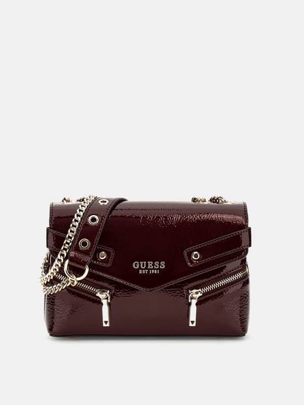 Guess Umhängetasche Trissa aus Lackleder