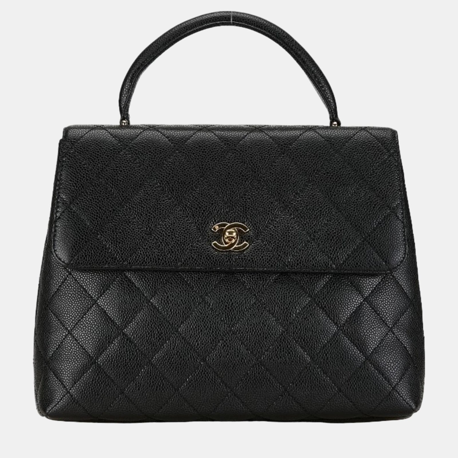 Chanel Sac à main Kelly en cuir noir