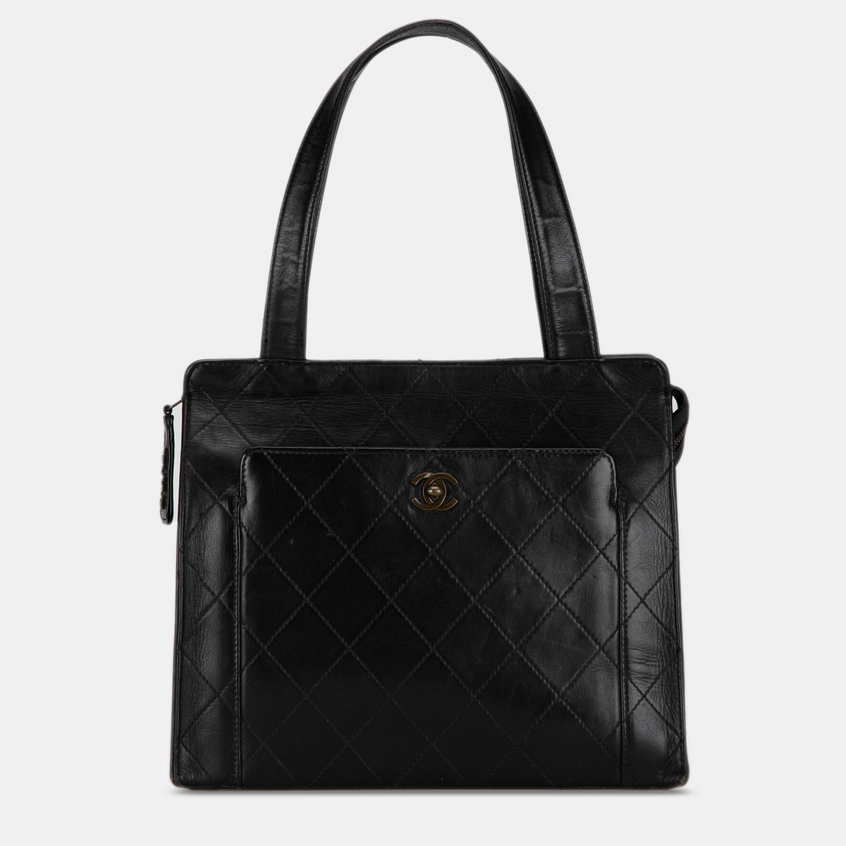 Chanel CC Quilted Calfskin Tote