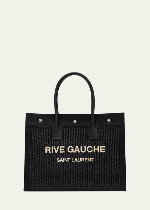 Rive Gauche Small Tote Bag in Raffia