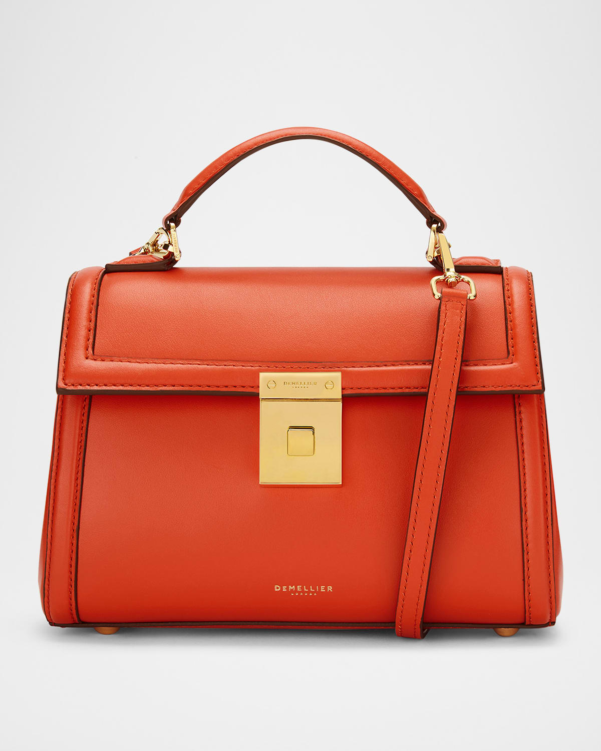 Demellier Paris Flap Leather Crossbody Bag