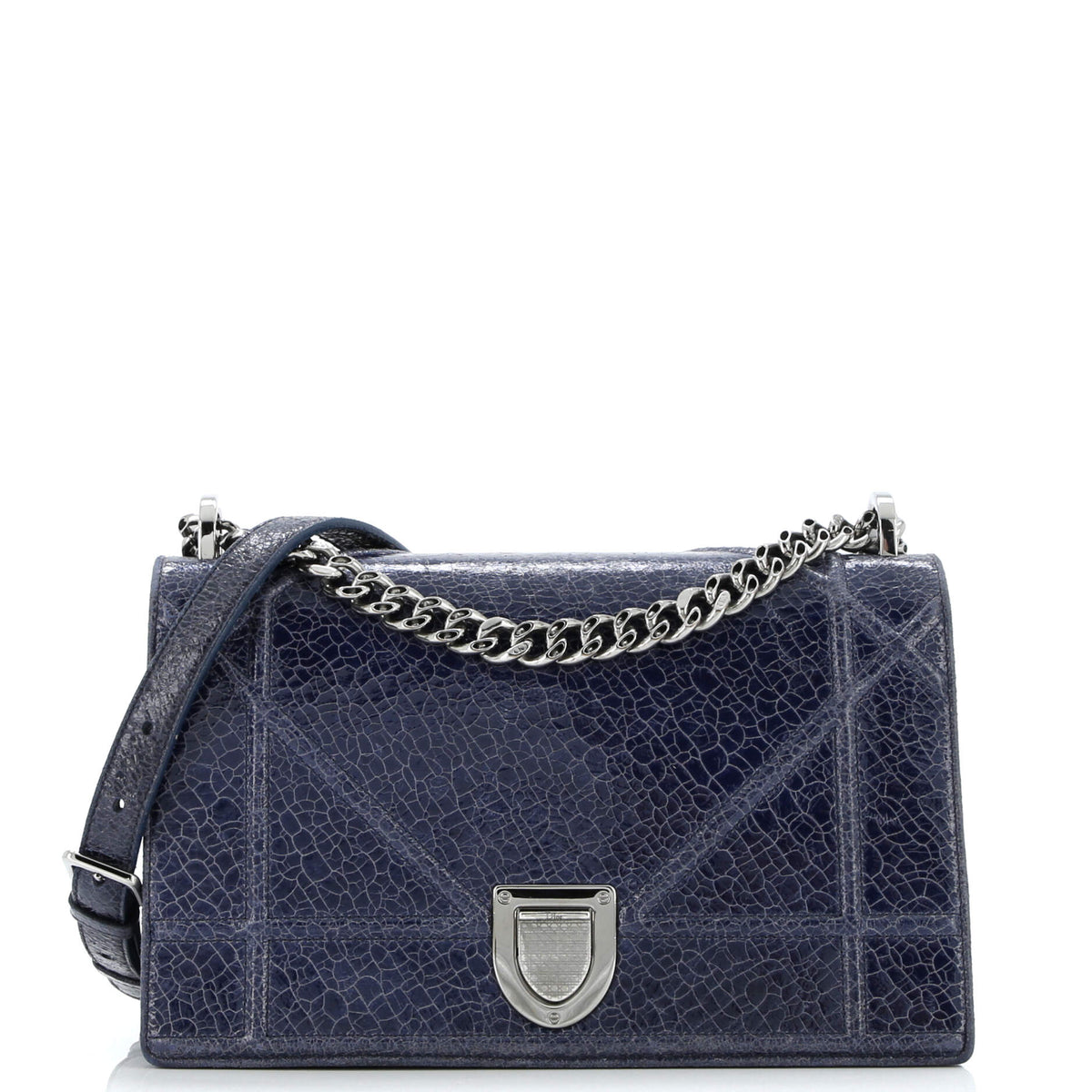 Christian Dior Diorama Flap Bag Crackled Deerskin Medium