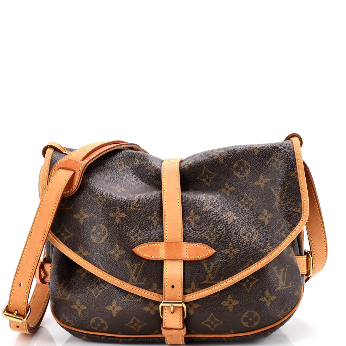 Louis Vuitton Saumur Handbag Monogram Canvas 30