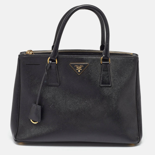 Black Saffiano Leather Large Galleria Tote