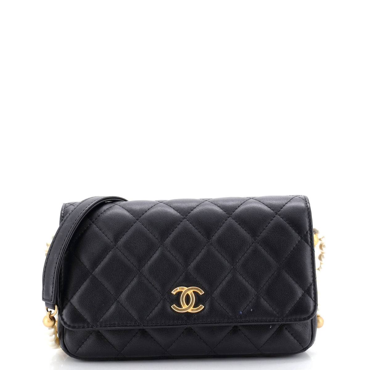 Chanel CHANEL About Pearls Wallet on Chain Quilted Calfskin