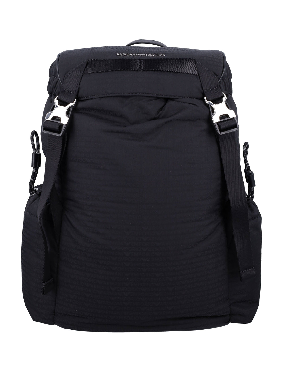 Emporio Armani Men's Nylon Backpack in Black/Black | 24AY4O459YQ76E Color 81073