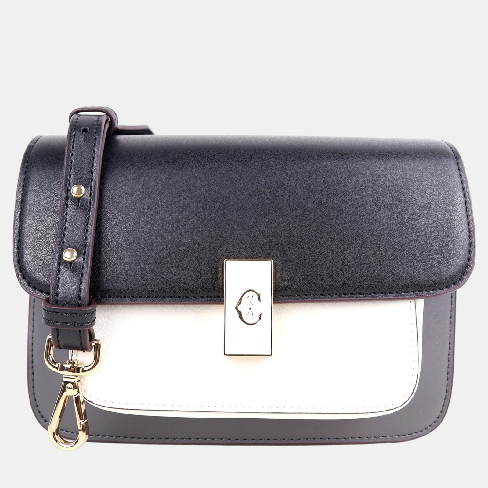 Charriol Black/Grey Leather LE REVE Crossbody