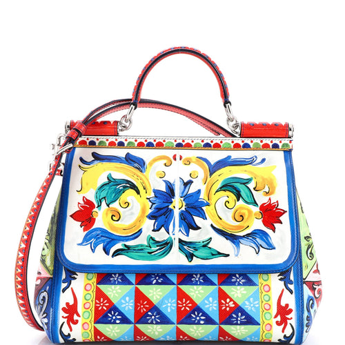 Miss Sicily Bag Printed Leather Medium