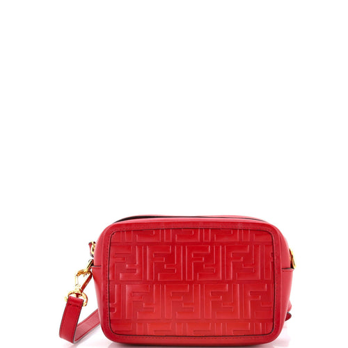 FENDI Camera Bag Zucca Embossed Leather Small