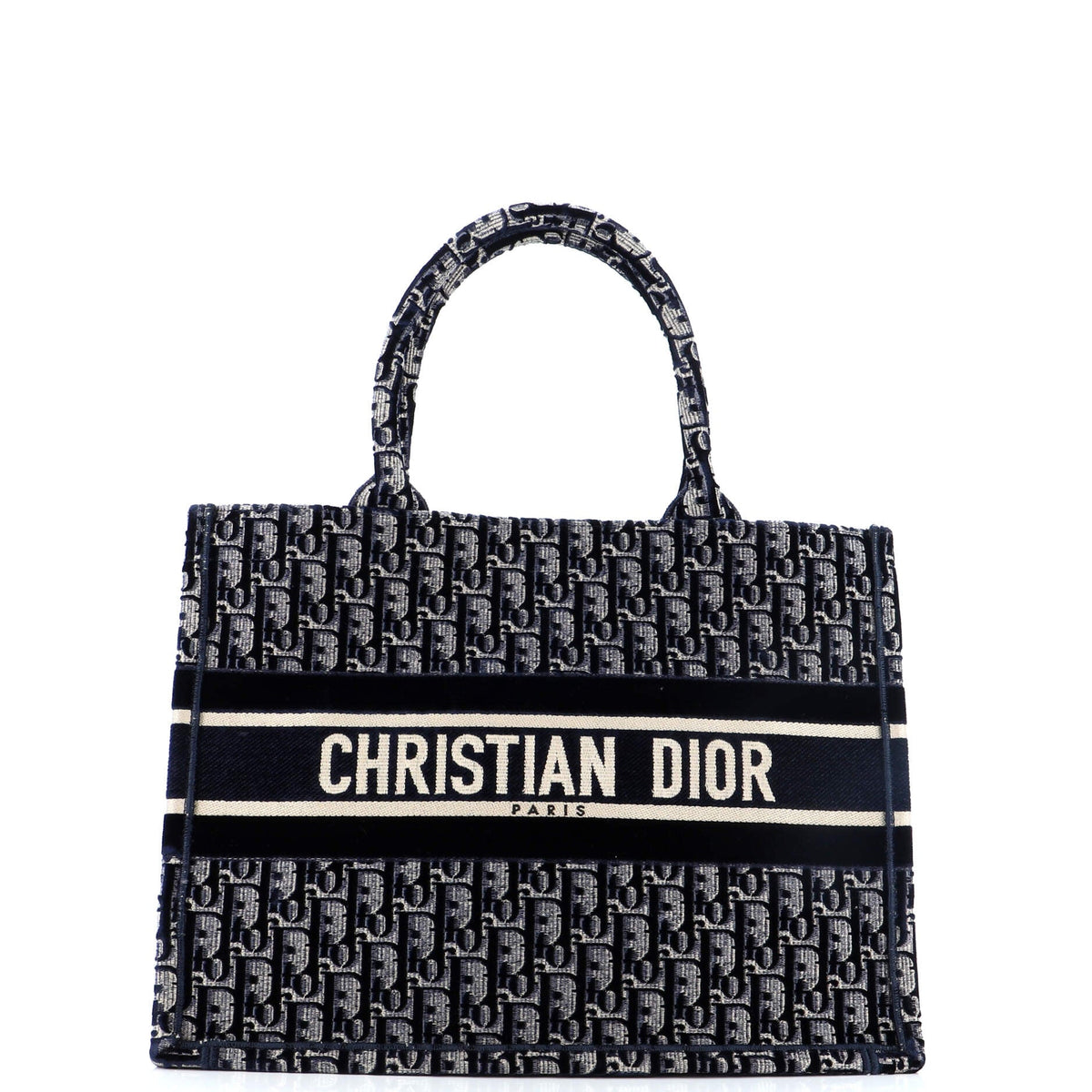 Christian Dior Book Tote Oblique Velvet Small