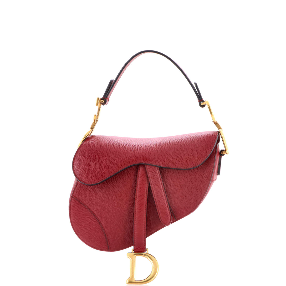 Christian Dior Saddle Handbag Leather Mini