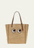 Small Eyes Raffia Tote Bag