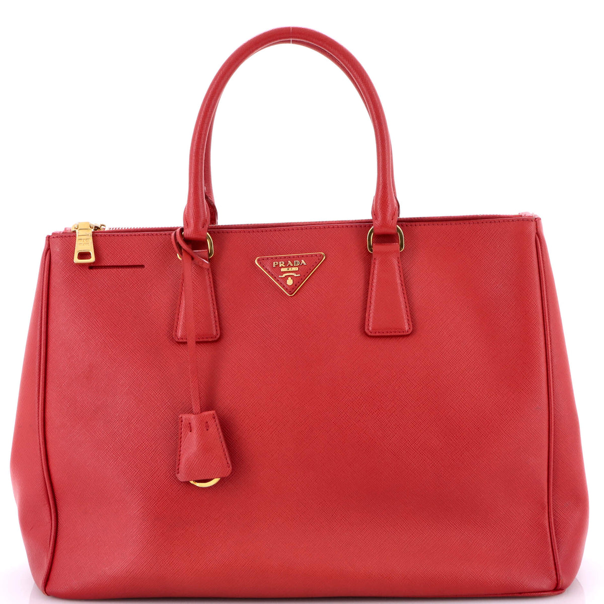 Prada PRADA Galleria Double Zip Tote Saffiano Leather Large