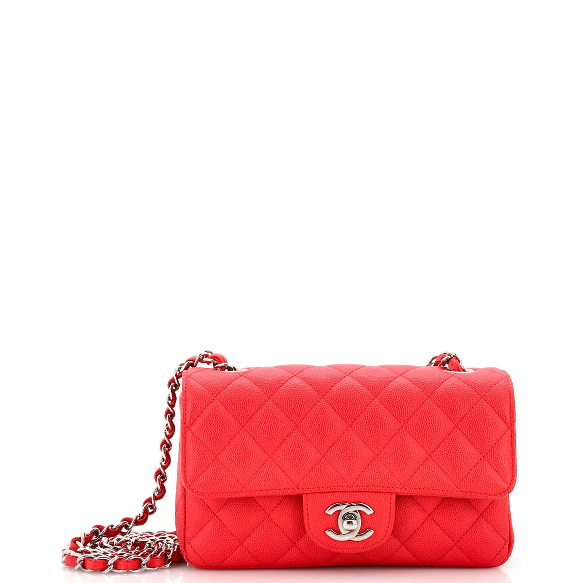 Chanel CHANEL Classic Single Flap Bag Quilted Caviar Mini