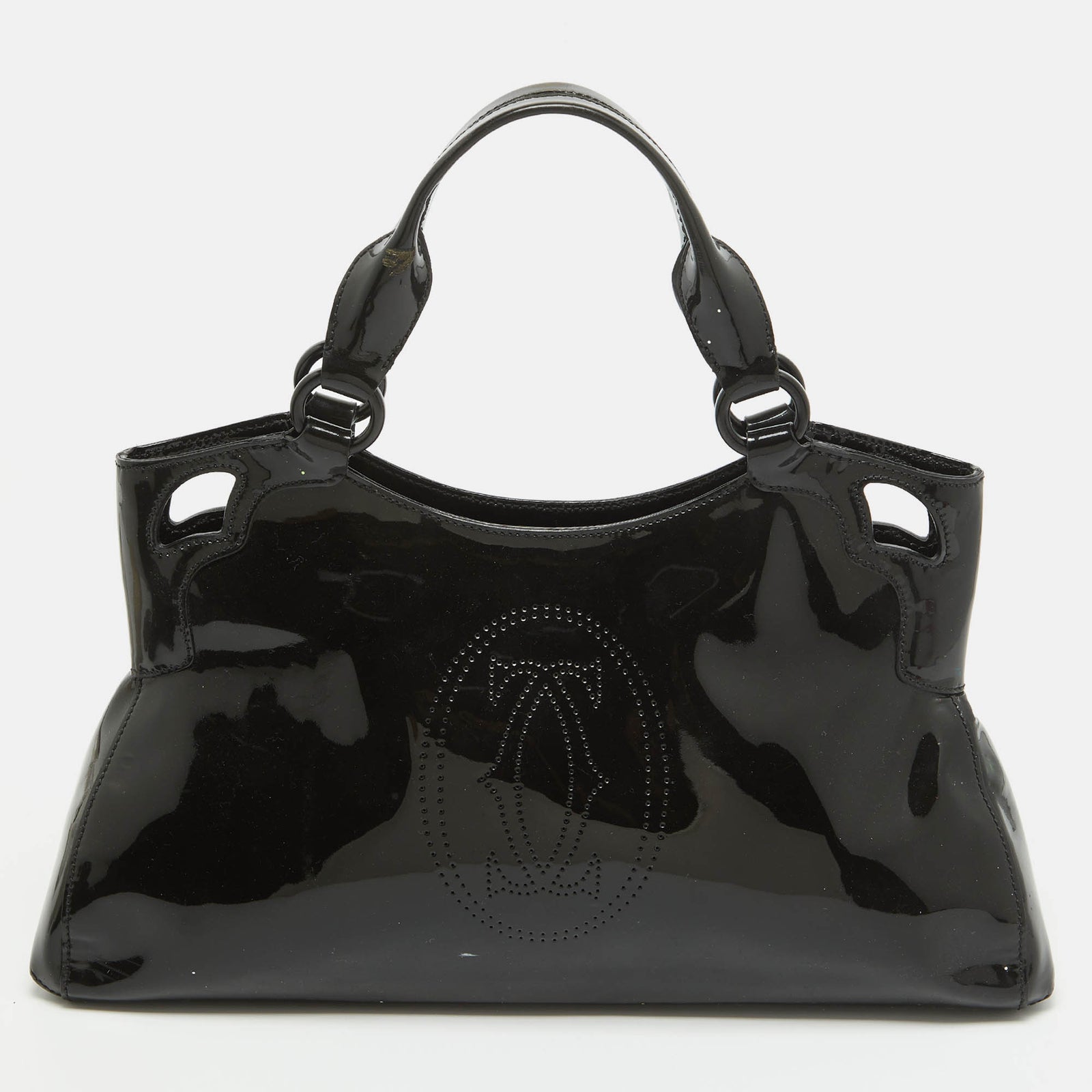 Cartier Black Patent Leather Small Marcello De Tote