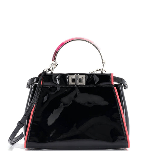 FENDI Resin Handle Peekaboo Bag Patent Mini