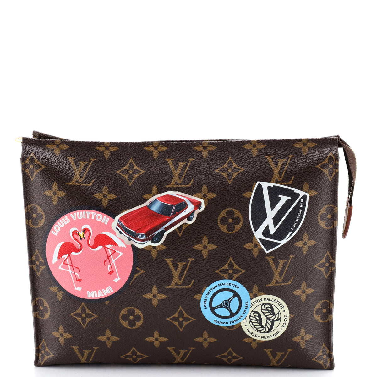 Louis Vuitton Toiletry Pouch Limited Edition World Tour Monogram Canvas 26