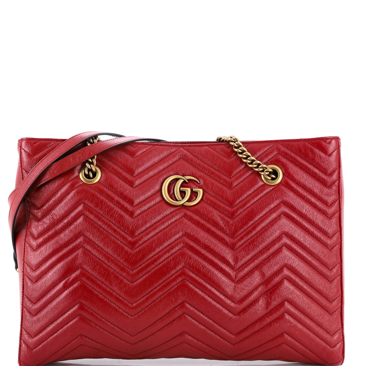 Gucci GUCCI GG Marmont Zip Tote Matelasse Leather Medium
