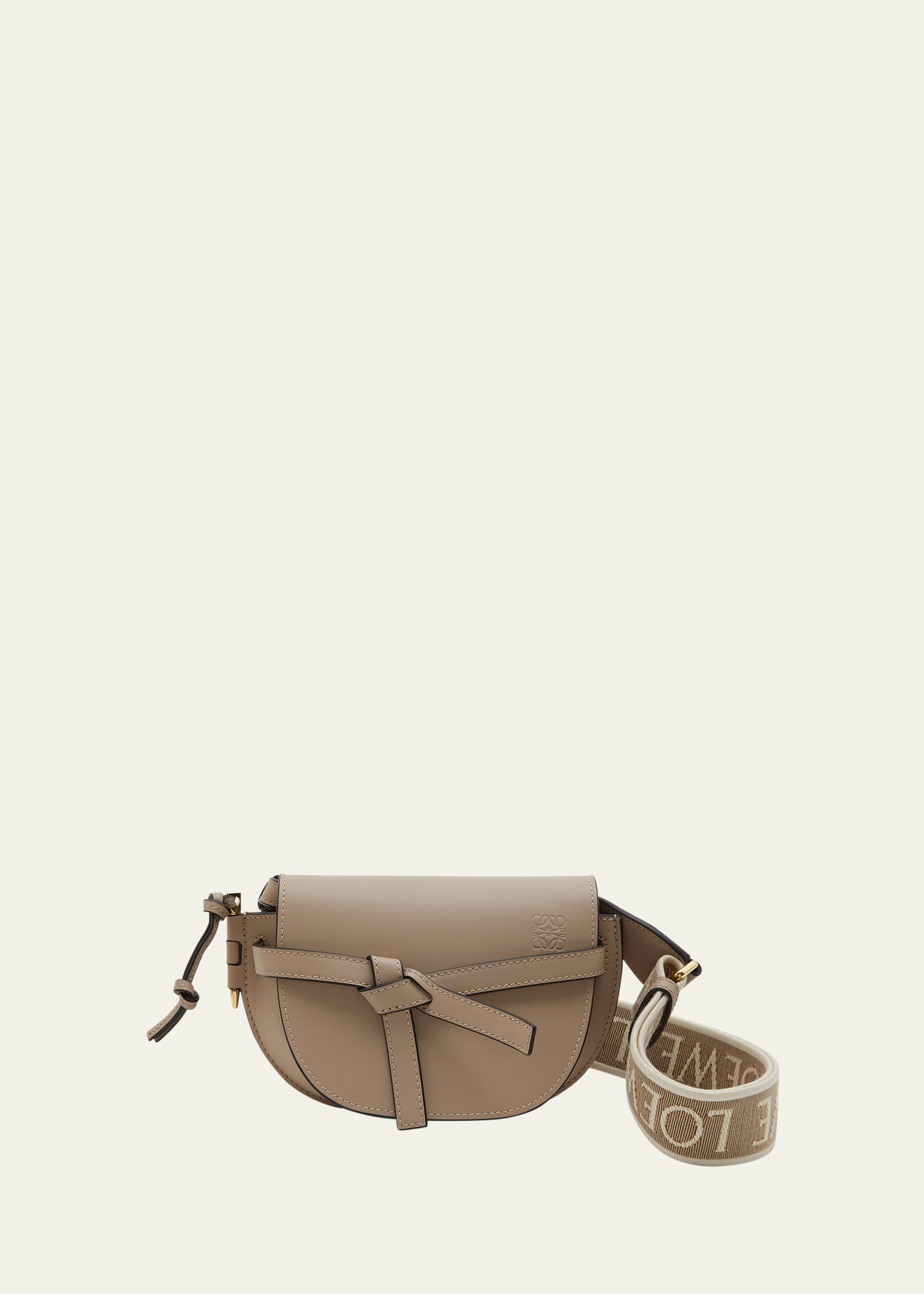 Loewe Gate Dual Mini Crossbody Bag in Leather with Jacquard Strap