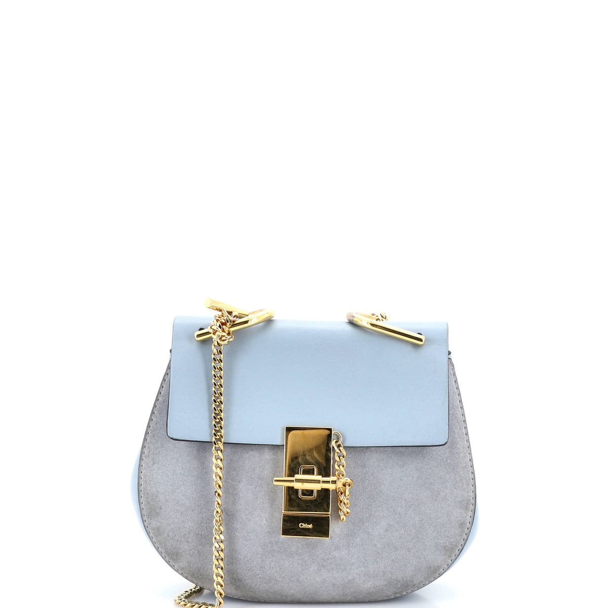 Chloe CHLOE Drew Crossbody Bag Leather and Suede Mini